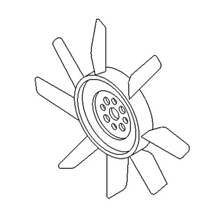 Ventilador de resfriamento 11EL-02020 para escavadeira Hyundai R130LC-3