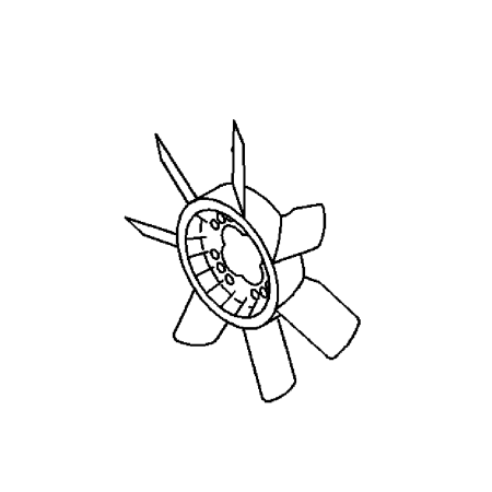 Cooling Fan Blade 1136601550 for Hitachi Excavator EX100W EX100WD EX160WD