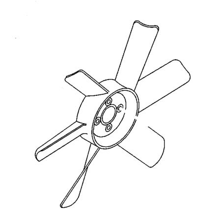 Cooling Fan Blade AT263191 for John Deere Excavator 17ZTS