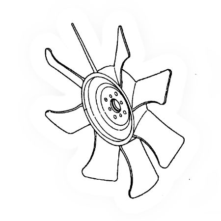 Cooling Fan Blade KBT1749074110 for Hitachi ZX40 ZX50 ZX55UR-2 ZX55UR-2D ZX55UR-3 ZX55UR-3D Excavator