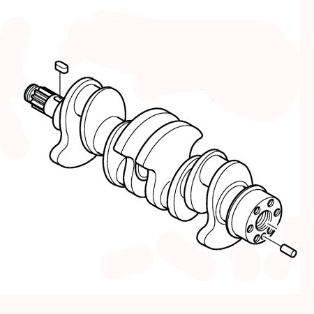Vilebrequin 65.02101-6013A 65.02101-0040E pour pelle Doosan Daewoo SOLAR 50W-III