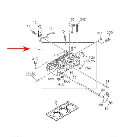 Cylinder Head 8971898343 for John Deere Excavator 27C 35C