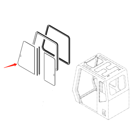 Door Upper Front Slider 2903-1165A for Doosan Daewoo Excavator S130-III S130W-III S170-III S170W-III S200W-III S220LC-III S280LC-III S330-III S400LC-III S450-III S70-III
