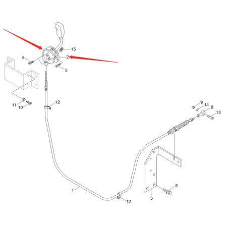 Leva di comando del motore 11M8-60261 per escavatore Hyundai R55-7 R55W-7 R60-7(CINA)
