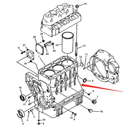 Engine Cylinder Block 6641996 for Bobcat Excavator 110