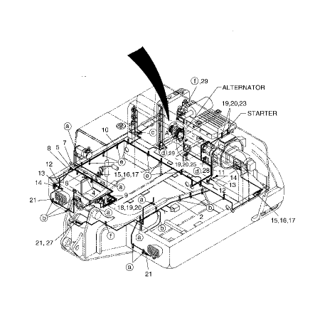 Engine Harness 599-00064 599-00030A for Doodan Daewoo SOLAR 55-V PLUS Excavator
