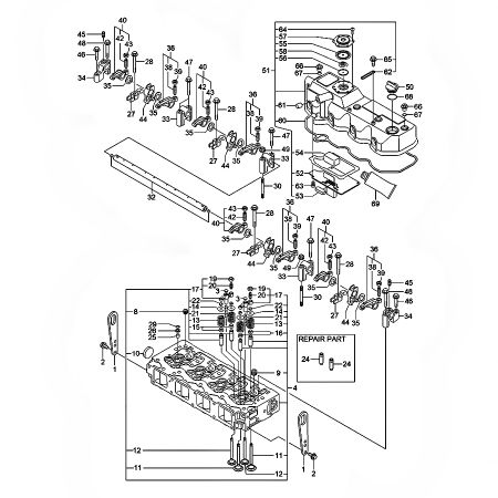 Engine Head  Bonnet Assy XJAU-00863 for Hyundai R55-7A R55-9 R55W-9 R55W7A R60CR-9 R80-7A R80CR-9 Excavator