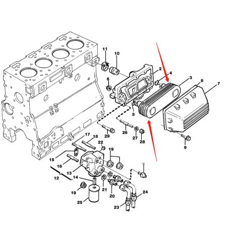 مبرد زيت المحرك VOE11997053 لحفارة فولفو EC130 أكرمان EC150 أكرمان EC160 EW130 أكرمان EW150 أكرمان EW160