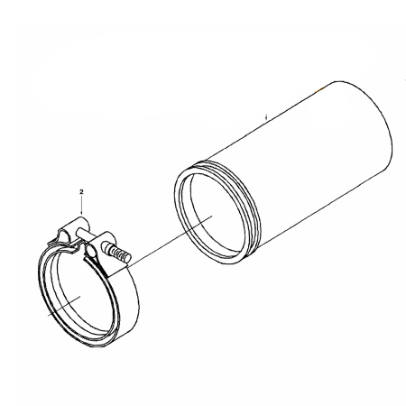 Buy Exhaust Connection Tube & Clamp SA3283054 + SA3905216  for Volvo Excavator EC240 EC290 from YEARNPARTS online store