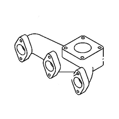 Выпускной коллектор 5863007270 для экскаватора Hitachi EX20U-3 EX20UR-3 ZX25