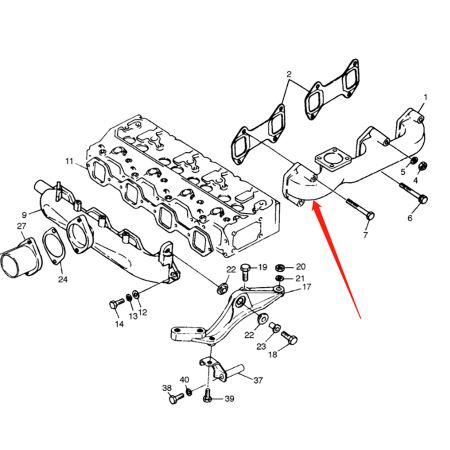 Exhaust Manifold 65.08101-0169 for Doosan Daewoo SOLAR 70-III Excavator