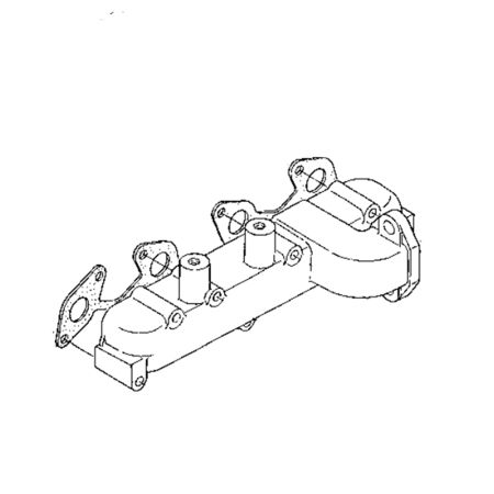 Exhaust Manifold 68651-42460 6865142460 for Kubota Excavator KX101 KX121-2 KX121-3 KX151 KX161-2 KX161-3 U45-3 U45-3S