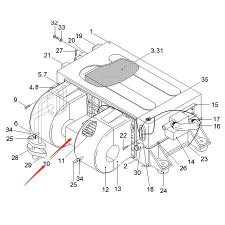 Motor de ventilador 11M8-90530 e 11M8-90540 para escavadeira Hyundai R55-7 R55-7A R55W-7 R55W-7A R60-7 (CHINA)