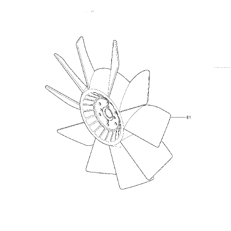 Fan Cooling Blade 4361025 for Hitachi Excavator EX135UR EX90LC-5