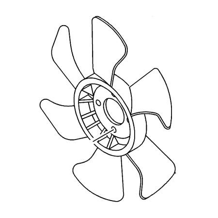 Fan Cooling Blade 8972051231 for Hitachi Excavator EX55UR-3 ZX40U ZX50U ZX55UR ZX55UR-HHE