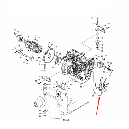 Fan Cooling Blade K1030694 for Doosan Daewoo Excavator 450 PLUS_TIER-3 460 PLUS_TIER-3