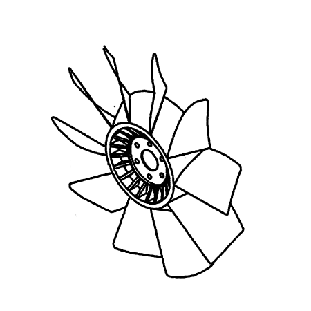 Fan Cooling Blade VAME219003 for Kobelco Excavator ED190LC ED190LC-6E SK160LC SK160LC-6E SK235SR SK235SRLC SK250LC SK250LC-6E SK290LC-6E SK330LC-6E