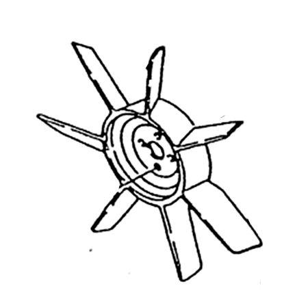 Fan Cooling Blade VI8970431881 VI8970431882 for Kobelco Excavator SK120-5 SK120LC-5
