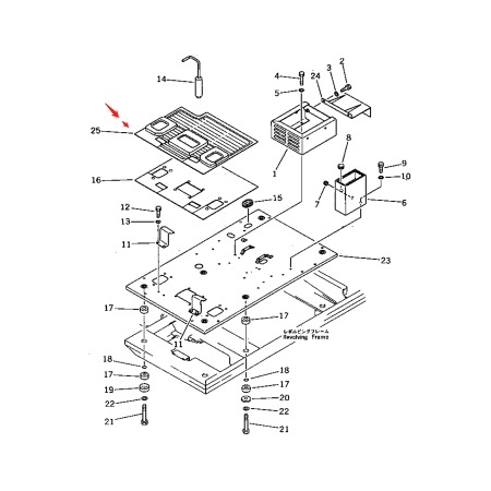 Floor Mat 6639780 for Bobcat Excavator 130 Except Japan