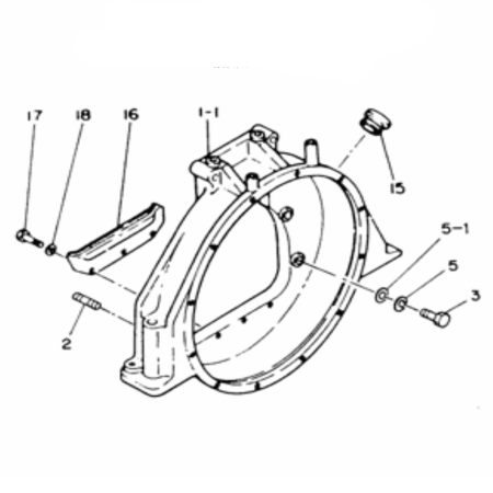 Buy Fly Wheel Housing VI9113416332 for Kobelco Excavator MD140C SK100 SK100-3 SK120LC-3 Isuzu Engine 4BD1 from YEARNPARTS online store.