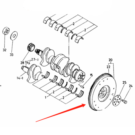 Buy Fly Wheel VI5123302190 for Kobelco Excavator SK100 SK100L SK100-3 Isuzu Engine 4BD1 from YEARNPARTS online store.