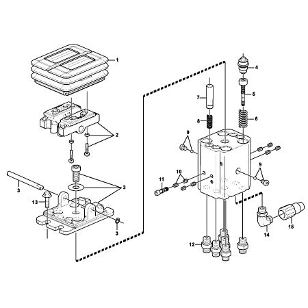 Válvula de control de pedal VOE15615841 VOE15637034 para excavadora Volvo EC20E EC27C EC27D EC35C EC35D ECR18E ECR25D ECR35D ECR40D ECR50D