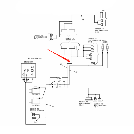 Frame (L) Wiring Harness 3113488 for Hitachi Excavator EX5500-6 EX5600-6BH EX5600-6LD