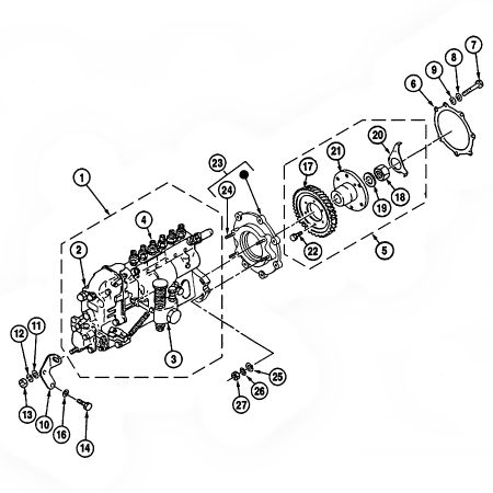 Kraftstoffeinspritzpumpe 447014A1 für Case CX290 Bagger