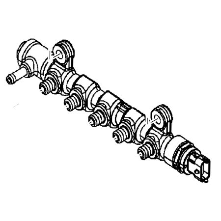 Fuel Injection Valve Rail MIA882019 for John Deere 75G 320E 85G 323E 244K 326E 324K 50G 318E 60G 319E Excavator with Yanmar 4TNV98 Engine