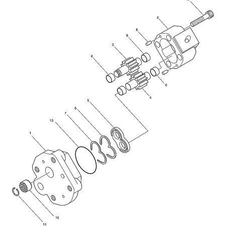Шестеренчатый насос 2.241-00060 для Doosan DX60R E60