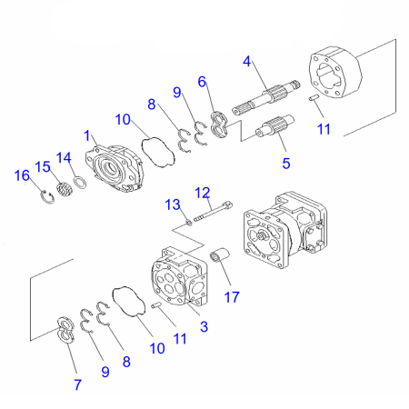 Gear Pump SAL71 705-21-37100 7052137100 for Komatsu Wheel Loader WA450-5L WA470-5 WA480-5 WA480-5L