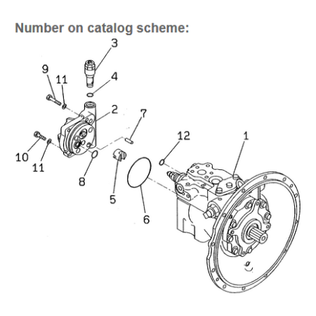 Hydraulic Gear Pump 704-24-24430 7042424430 for Komatsu Mobile Crusher and Recycler BR100R-1 BR100RG-1 BR100J-1