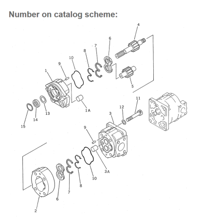 Hydraulic Pump 705-51-11020 7055111020 for Komatsu Wheel Loader WR8-1 WA70-1