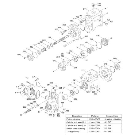 Hydraulische Hauptpumpe XJBN-00927 für Hyundai R140W-7 R170W-7 Bagger