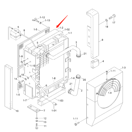 hydraulic-oil-cooler-11e6-41020-11e641020-for-hyundai-excavator-r130lc-3