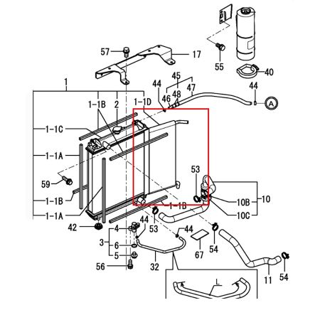 Hydraulic oil Cooler 172A47-13180 172A4713180 for Yanmar Excavator VIO45-5 VIO45-5B VIO55-5 VIO55-5B