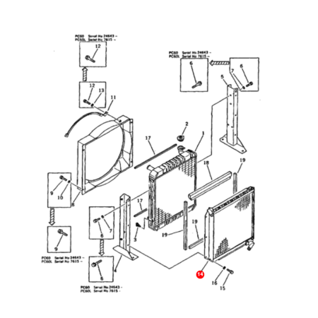 Hydraulic Oil Cooler 6639664 for Bobcat Excavator 130