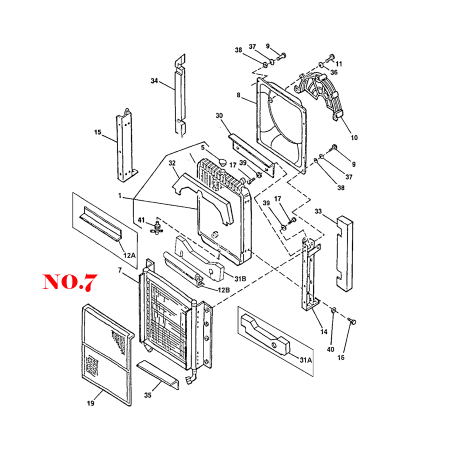 Refrigerador de óleo hidráulico AP35242 AP33288 para escavadeira John Deere 110 120