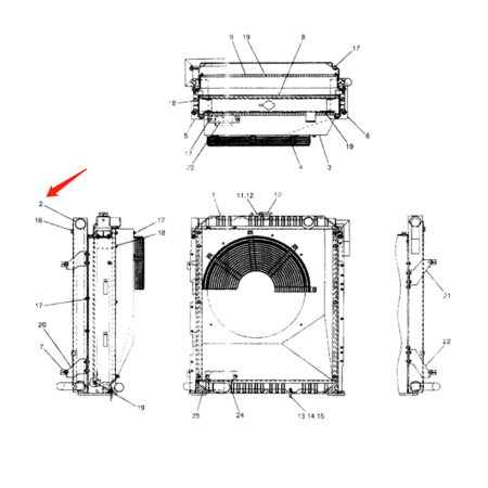 Hydraulic Oil Cooler LC05P00011S032 LC05P00010S002 for Kobelco Excavator SK330LC