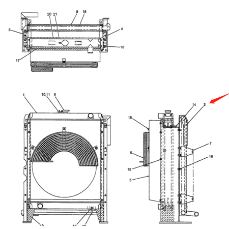 Hydraulic Oil Cooler LQ05P00019S002 for Kobelco Excavator SK250LC