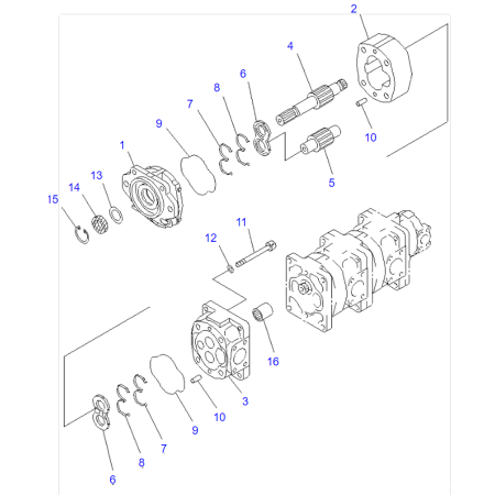 Hydraulic Pump 705-21-40020 705-11-40240 for Komatsu Compactor WF600T-1