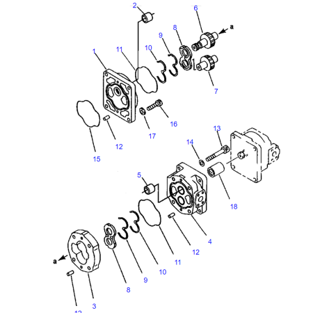 Hydraulic Pump 705-34-34340 7053434340 for Komatsu Wheel Loader 542 WA420-1 WA420-1LC