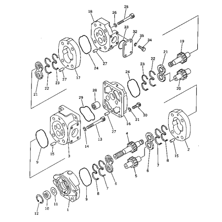 Hydraulic Pump 705-51-10010 7055110010 for Komatsu Grader GD500R-2A