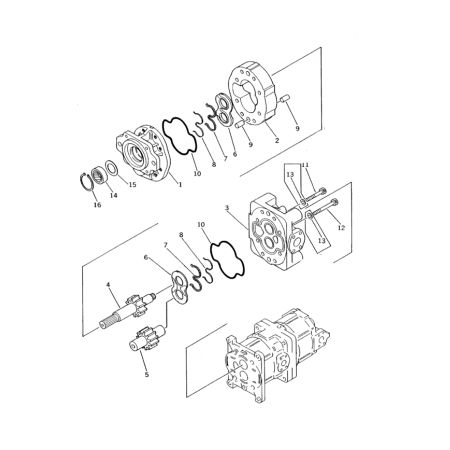 Hydraulic Pump SAR125 705-14-42210 7051442210 for Komatsu WA600-1 WA600-1H WD600-1 WF650T-3