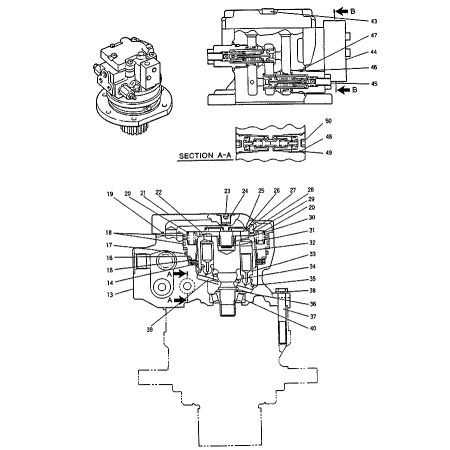 Hydraulic Swing Motor YN15V00002F4 for Kobelco Excavator SK160LC SK200-6 SK200SR SK200SRLC SK210LC ED190LC