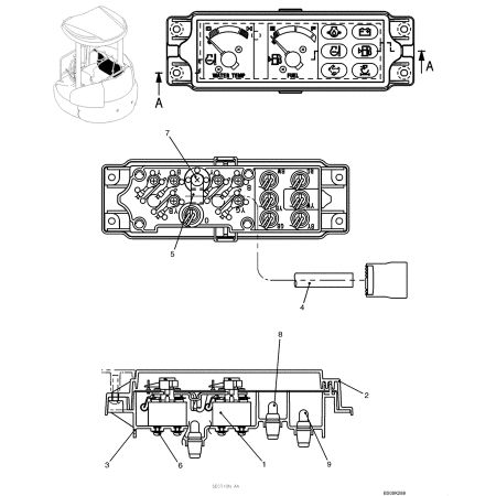 Painel de instrumentos PH59S00005S001 para escavadeira Case CX27B CX31B CX36B CX50B CX55BMSR