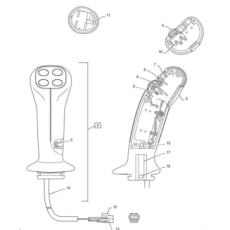 Joystick Controller Switch YN03M02123F1 for Kobelco Excavator SK170-9 SK210-9 SK260-9 SK295-9 SK350-9 SK485-9