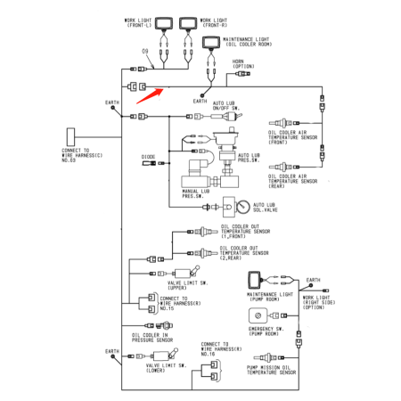Maintenance Light Oil Cooler Room Wiring Harness 4685004 for Hitachi Excavator EX5500-6 EX5500E-6 EX5600-6BH EX5600-6LD