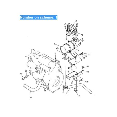 Muffler Silencer YM171056-13501 YM17105613501 for Komatsu Excavator PW30-1 PW20-1 PC30-6 PC20-6 PC38UU-1 PC20-6 PC30-6 PC38UU-1