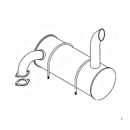 Silenziatore marmitta 4406467 per escavatore Hitachi EX75UR-5 EX75URT-5 EX75US-5 ZX75US